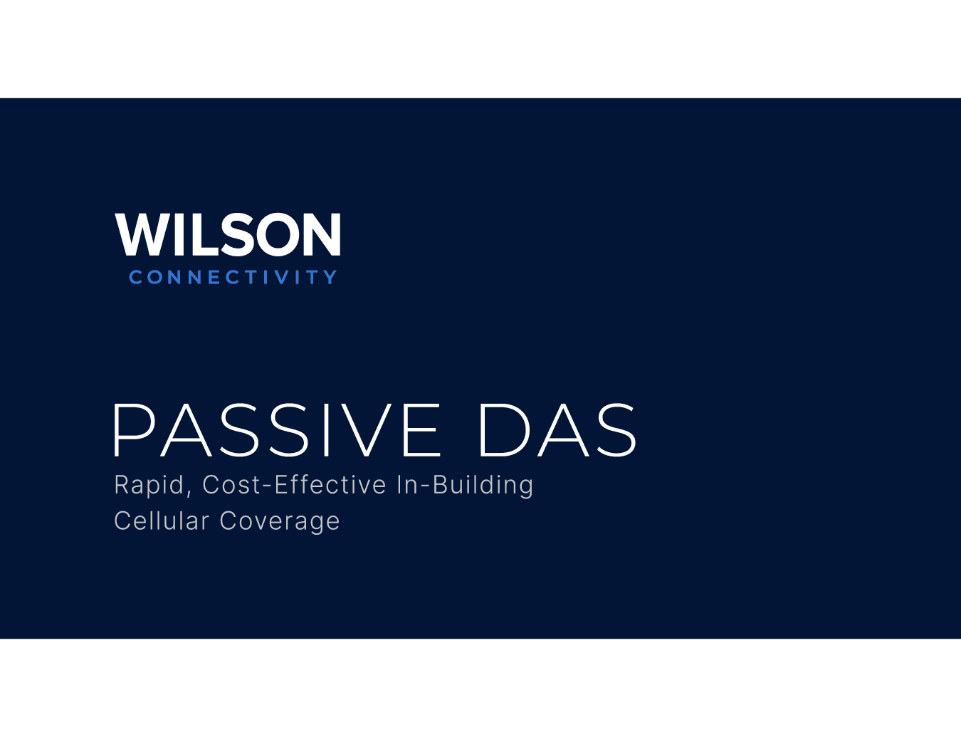 Video Overview: Passive DAS Solutions